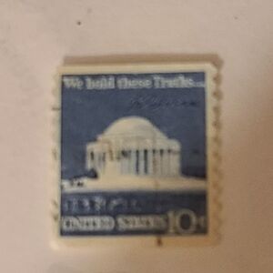 Vintage Blue and White Postage Stamp Qty 1 Stamp